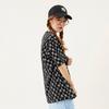 MLB New York Yankees All Over Print Graphic Crew Neck Short Sleeve T-Shirt Unisex Tops Black 3ATSM1023-50BKS