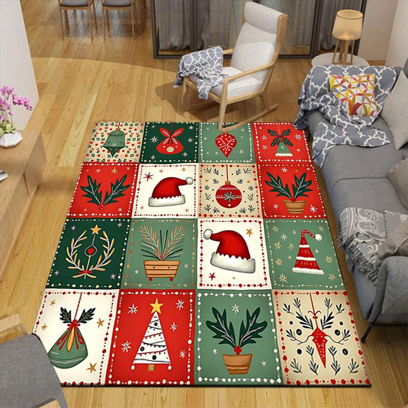 1Pc Christmas Nutcracker Tradition Rug Office Carpet Indoor Outdoor Doormat Nonslip Soft And Comfortable Living Room Christmas Halloween Gift D91812