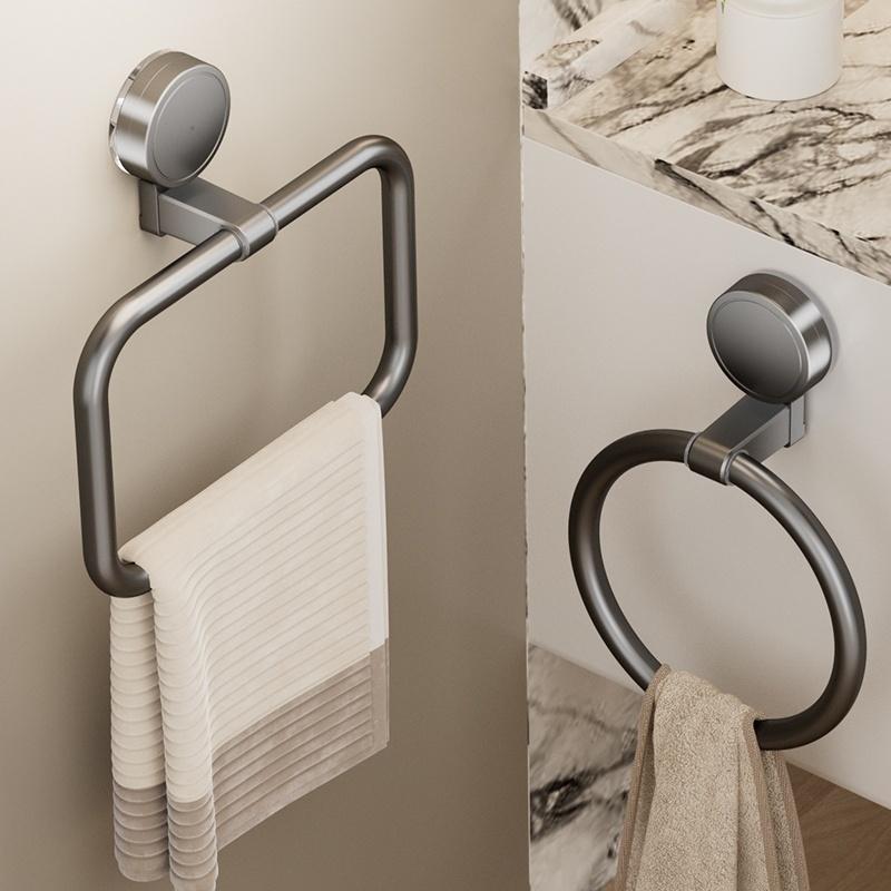 No Need To Drill Suction Cup Towel ring Bathroom towel hanger hand towel ring hand sink wall hanging Round ring kitchen rag rack