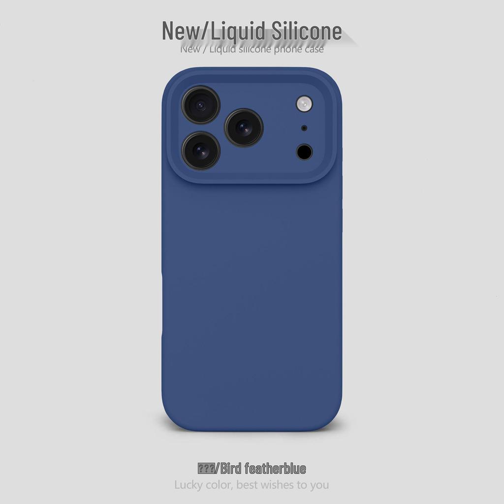 Flüssiges Silikon Airbag Sturzsichere Handyhülle für Apple 17Promax - Einfarbig, Feine Lochdesign für Frauen
