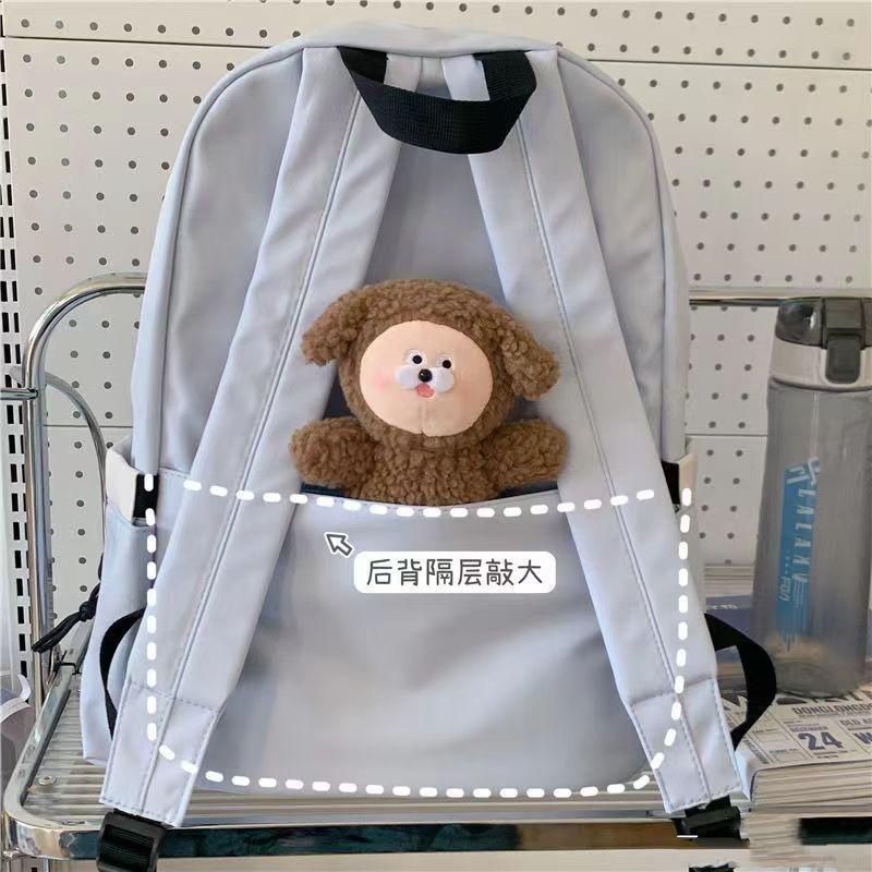 IELGY ins Japanese girl schoolbag female, Korean version of junior high school students solid color versatile backpack high school students large