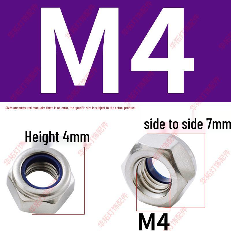 Blue Nylon Self-Locking Anti-Slip Hex Nut with Fine Thread