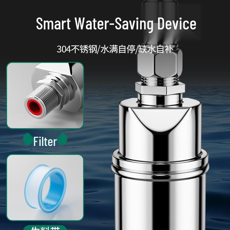 304 Stainless Steel Automatic Float Valve Water Level Controller with Auto-Stop Function, 4/6 Points Valve.