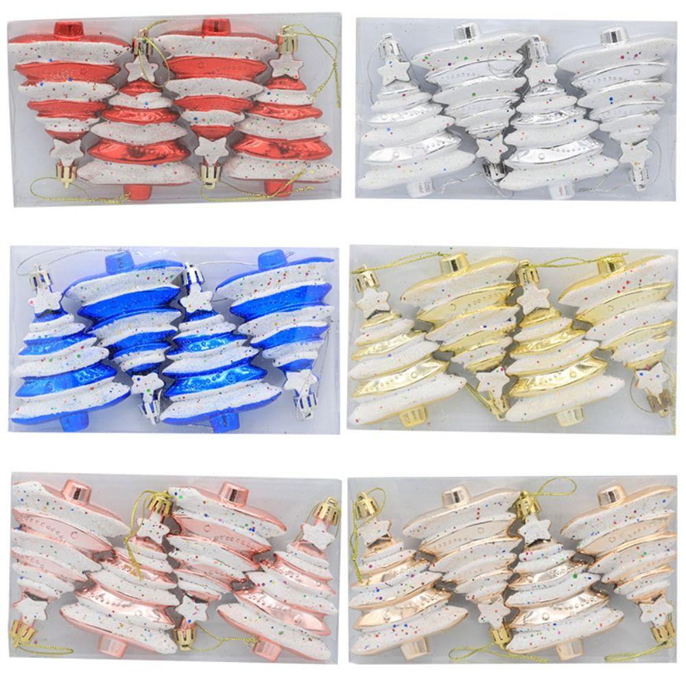 4PCS/Box Colorful Crafts Xmas Decor Christmas Tree Pendant Hanging Decorations Christmas Decoration Fake Candy Canes