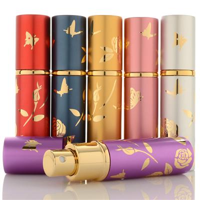 10ml Mini Butelka Perfum Aluminiowa Tubka Pusta Butelka z Rozpylaczem Przenośna Szklana Wkładka Kosmetyczna Butelka Próbkowa Napełniana Butelka z Rozpylaczem