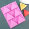 Stampo in Silicone a Forma di Foglio con Chip Triangolari per Sapone Geometrico, Gelatina, Cioccolato, Formaggio, Cera per Candele, Stampo per Cubetti di Ghiaccio, Strumenti per Decorare Torte