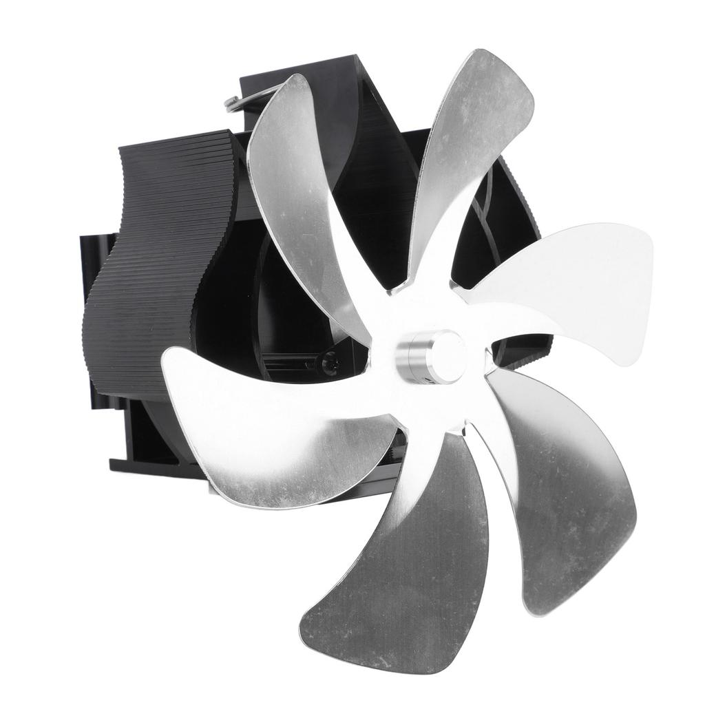 Wood Stove Fan Heat Powered 6 Blades Hanging Stove Fan Silent Flue Pipe Hanging Fireplace Fan Eco