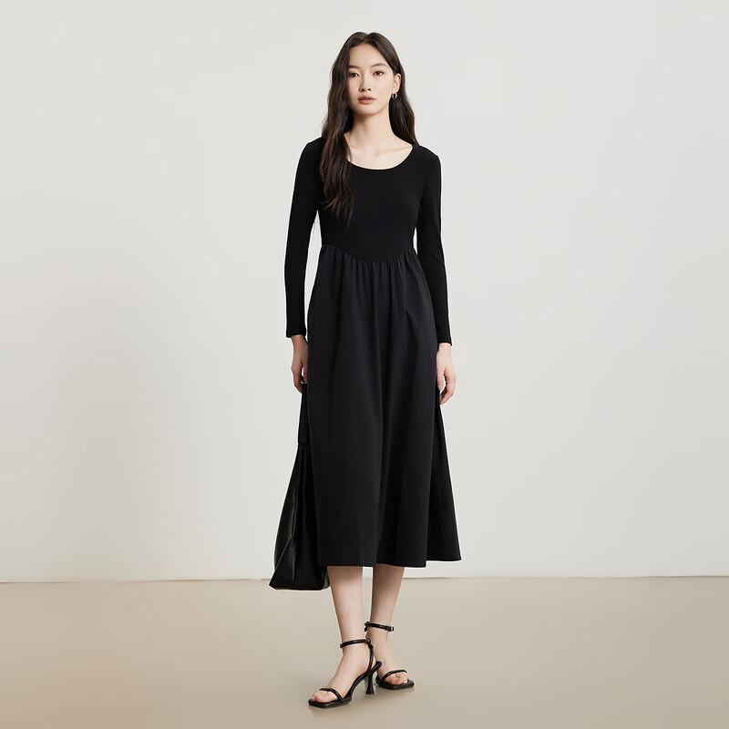 Gejin Elegant Slim Fit Long Sleeve Long Dress