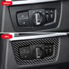Carbon Fiber Auto Headlight Switch Frame Interior Cover Trim Accessories For BMW F30 F31 F32 F33 F34 3Series 328I 325I 2013-2019