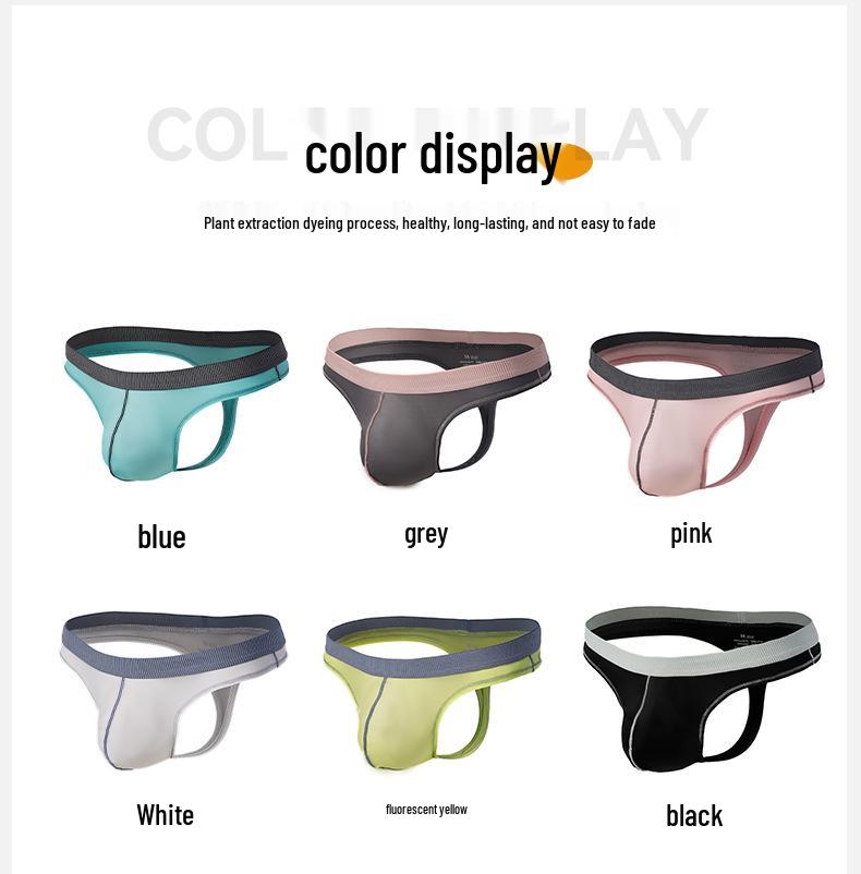 2025 Summer Ice Silk Men's Thong: Cool, Breathable, Fun Underwear