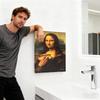Mona Lisa Badezimmer Kunst Humor Skurril Wohnkultur Badezimmer Wandmalerei Dekoration für Zuhause Zimmer Wohnung Urlaub Party