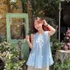 2026 Stylish Women's Summer Embroidered Bowknot Vest - Solid Color, Round Neck, Loose Fit