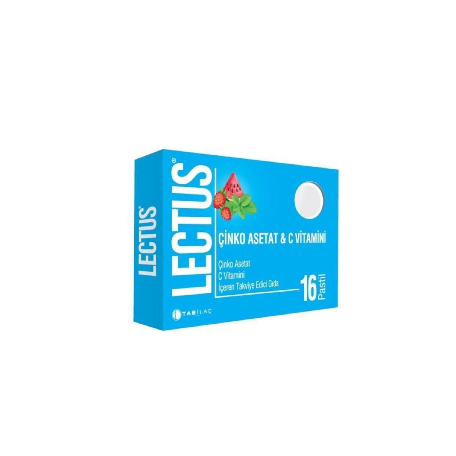 

Lectus Zinc Acetate And Vitamin C 16 Fastel 8680133001048