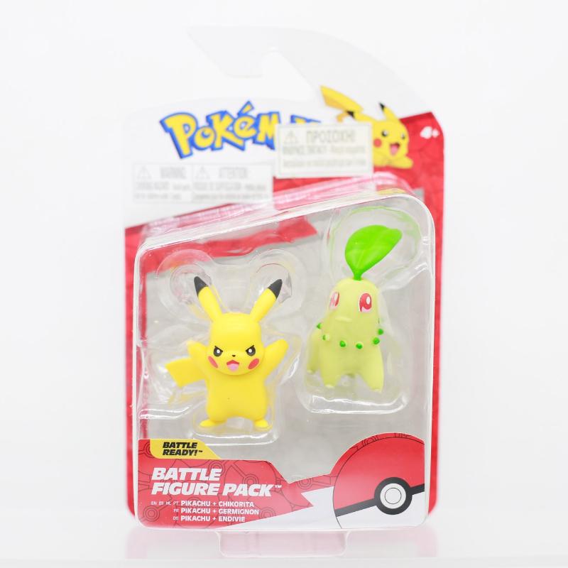Pokemon Battle Figures Pack Litten Level Ball Eevee Friend Ball Model Totodile Alakazam Pikachu Larvitar Cyndaquil Sets Toy Present