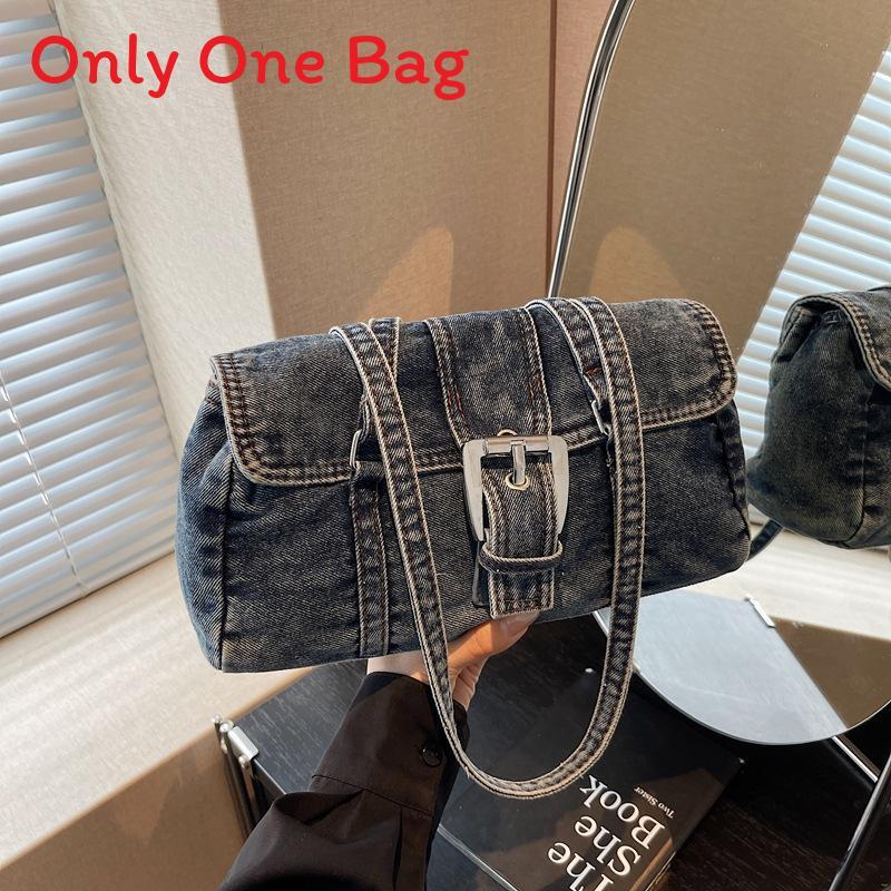 Denim Bag For Women With Large Capacity And Zipper Closure Perfect For School And Daily Use