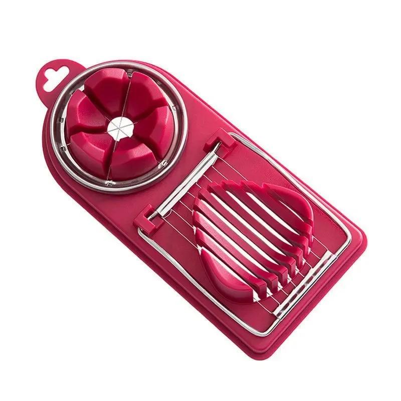 

Multifunctional Egg Cutter, Stainless Steel Slice Machine, Cutting Machine, Lunch Meat Slicer, Kitchen Gadgets червоний