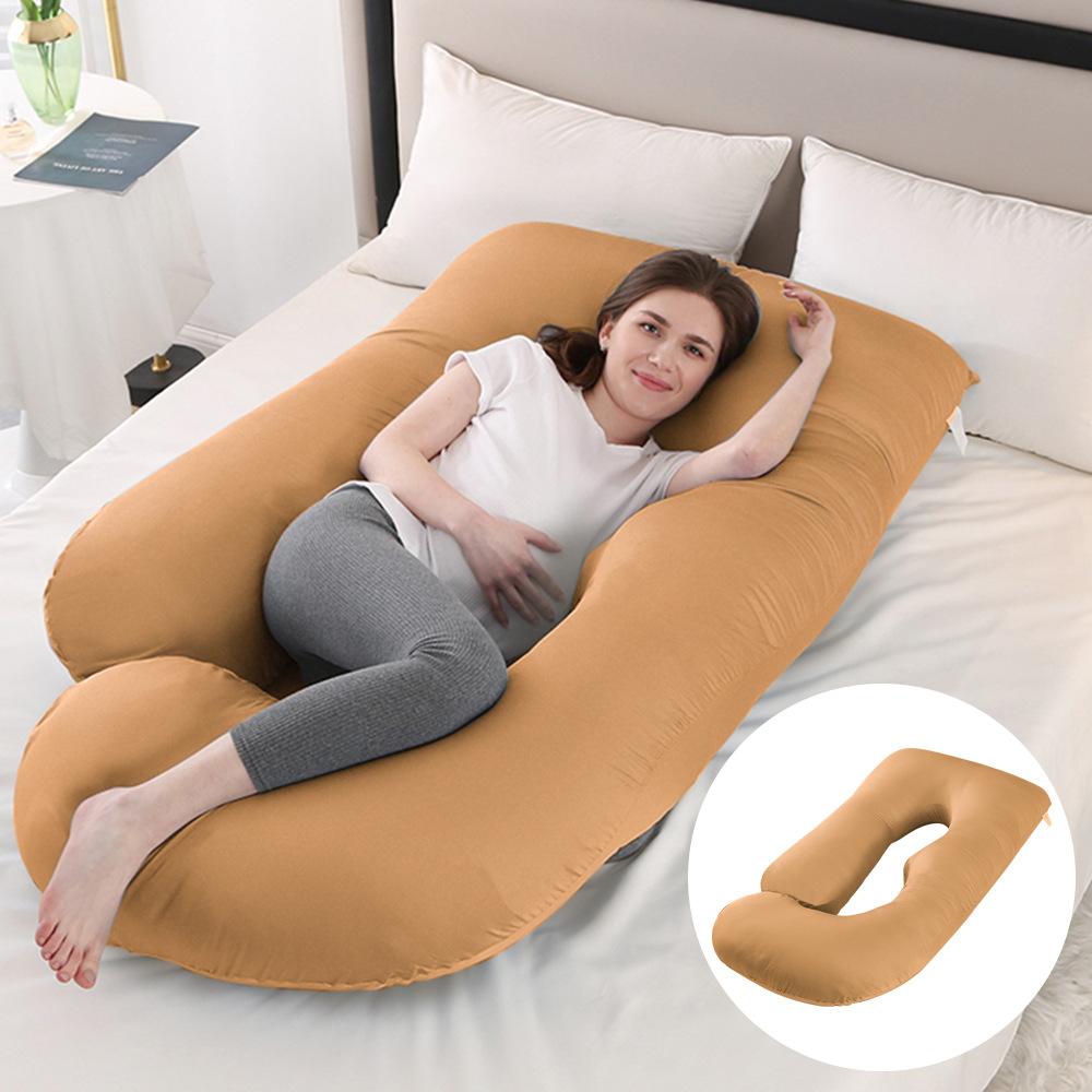 Crystal Velvet J-shaped Pregnancy Pillow Nursing Pillow Pregnant Woman Belly Support Pillow Side Sleeping Pillow Waist Pillow