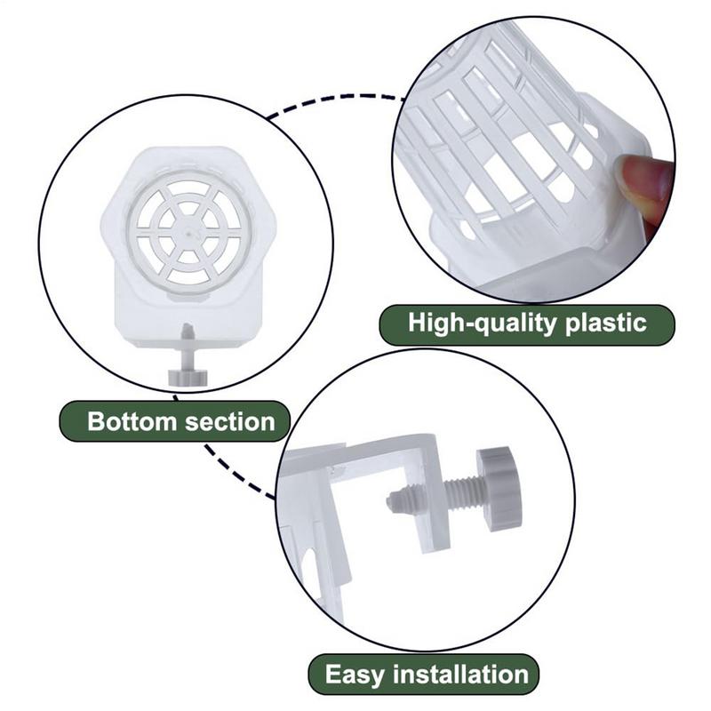 2Pcs/set  Aquarium Plant Cup Basket Hangable Aquatic Plant Holder With Holes Water Planting Landscape Decoration