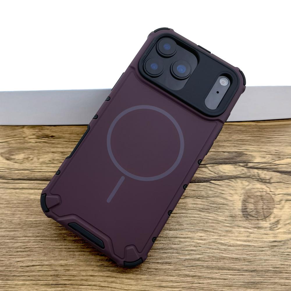 Shockproof Armor Magnetic Case For 17 Air 16 15 14 13 12 Pro Max Plus 16Pro 17Pro for Magsafe Wireless Charge Back Cover
