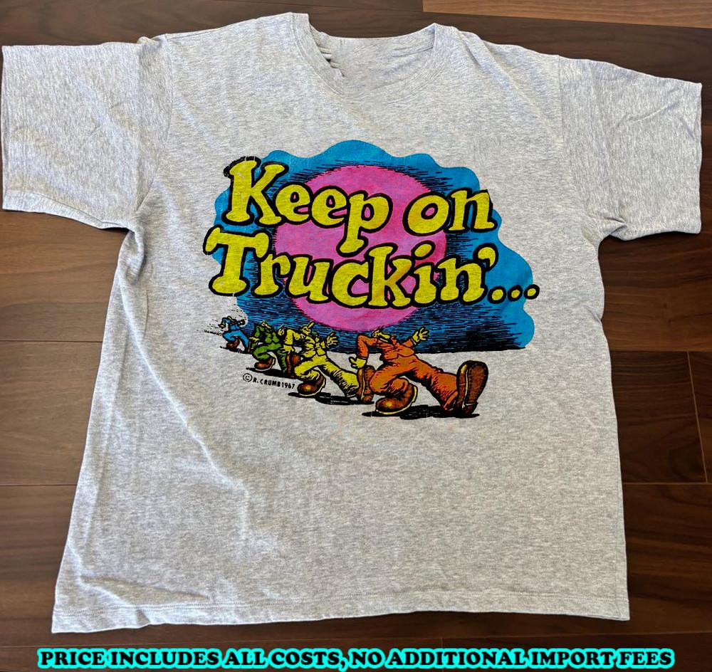 

Vintage Keep on Truckin Robert Crumb in Ash Grey T-shirt S to 5XL BA355 FREE SHI Unisex T-Shirt XXXXL