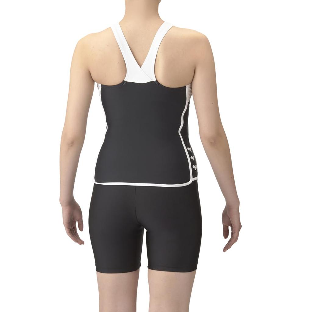 Swimsuit Fitness Separates insert Black x Black L [Arena] (Y-back, mid-leg, pads) Women's (BKBK)