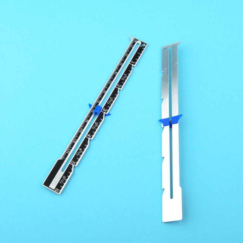 1Pc Metal Sliding Guage, Sewing Measuring Tool, Sewing Guage For Quilting And Sewing, Sewing Accessories, Sewing Notions