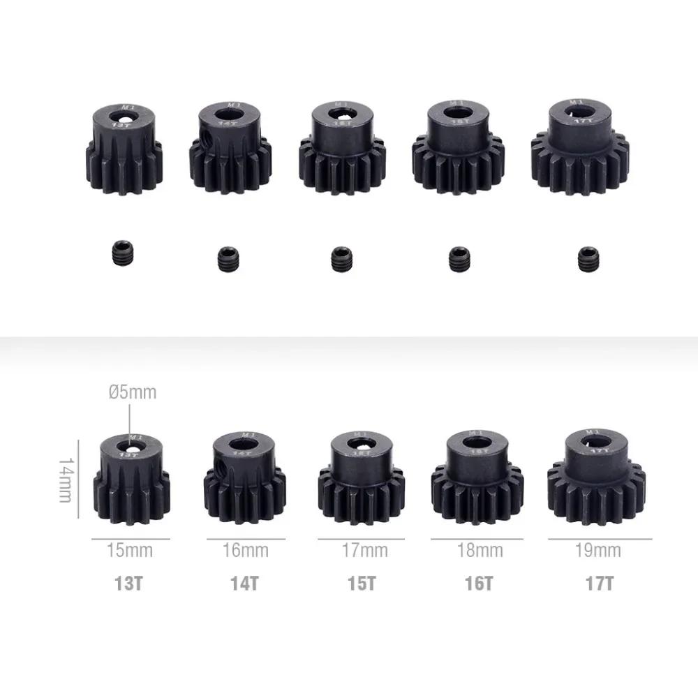 M1 5mm Welle 11-15Z 16-20Z 21-25Z 26-30Z Schwarzes Stahlmetallritzel Motorritzel für 1/8 1/10 RC Auto Modell Spielzeug Motorzubehör