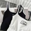 Women's Spicy Colorblock Tank Top: Summer Inner/Outer Wear with Letter Detail