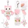 Metal Clip Cat Bag Charm Kitten Pendant Plush Animal Keyring  Backpack Accessories