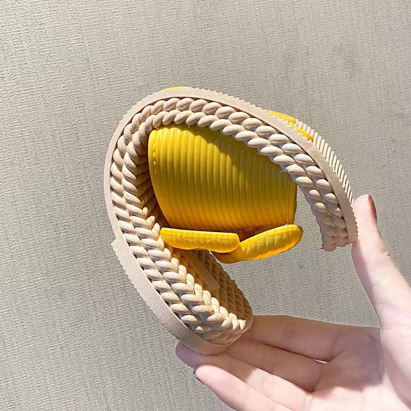 2024New Fashion Summer Outdoor Shoes Butterfly knot Slippers Beach Sandals Slippers Flip Flops Comfy Shoes Non Slip Casual Black