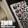 For Samsung S24 Ultra S23 Plus S21 S20 FE A54 A52 A34 Cover Shockproof Stylish Slim Leopard Pattern Hard Clear PC Phone Case