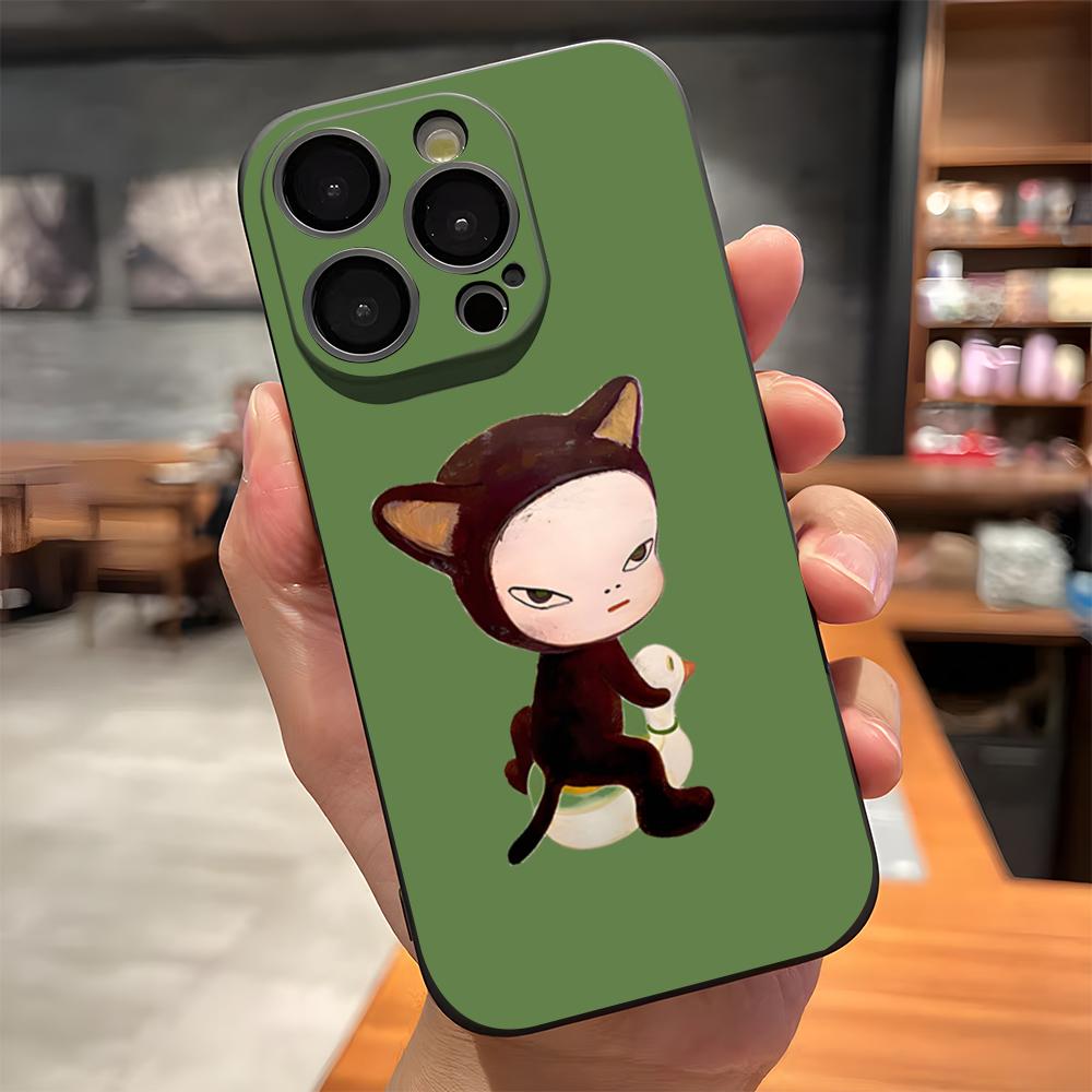 Japan Y-Yoshimoto Nara Phone Case For IPhone 17 Pro Max 15 Pro 16 14 Plus 12 13 Mini 11 Pro Shockproof Soft Cover