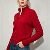 Women's Slim Fit Knitted Cardigan Sweaters Zip Up Long Sleeve Sweater Cardigans Casual Cozy Fall Knit Stand Collar Sweater Jackets Outwear for Women