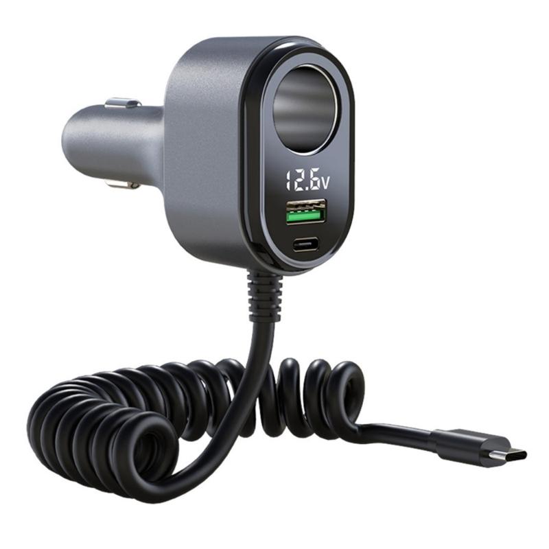 

Highly Power Automotive Car Charger 120W Output PD65w Support Real Time Voltage Display Safety Features For Vehicles 1