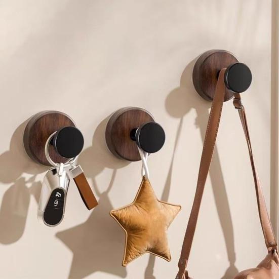 Saugnapfhaken Ohne Bohren Abnehmbare Wandhaken Starker Halt Haken im Retro-Stil für Mäntel Handtücher Bademäntel