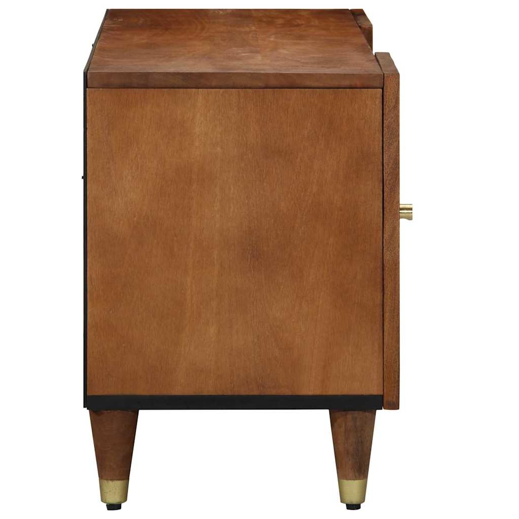 TV Cabinet with Door Honey Brown 105 x 33 x 46 cm Solid Mango Wood