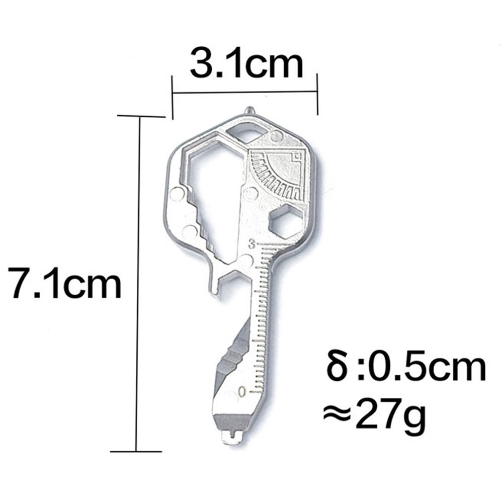 Multifunktionell nyckelring i zinklegering med skruvmejsel & flasköppnare, Bärbar kreativ karbinhake för EDC Utomhus Hemmabruk