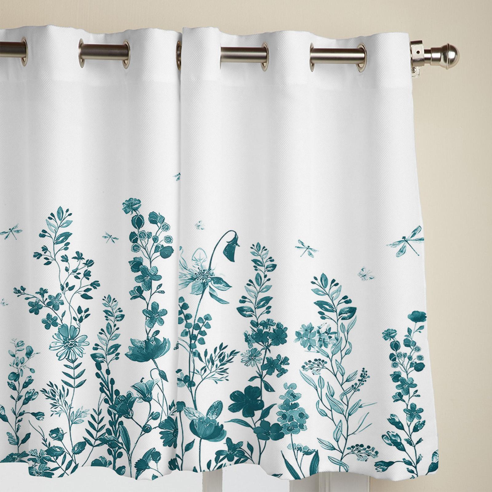 Цветочные листья стрекоза шторы для спальни гостиная оконные шторы жалюзи кухня домашний — фото 4