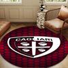 1PC Football Cagliari Design Round Rug for Livingroom,Bedroom, Palyroom, Chair Rug, Area rug, Circle Carpet, Large Size Fan Christmas gift