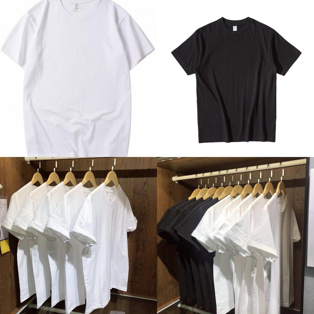 Tshirt With Round Neck Short Sleeve Cotton Thick Fabric For Men And Women