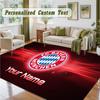 Crystal Velvet Square Rug Custom NameBayern Munich Pattern Non Slip Home Floor Decor Rug