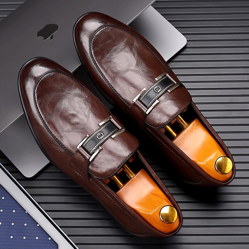 Mode Klassische Lässige Slipper Mann Neu Handgefertigt Slip-on Flats Lässige Lederschuhe Bequeme Herren Rutschfeste Businessschuhe Fahrschuhe