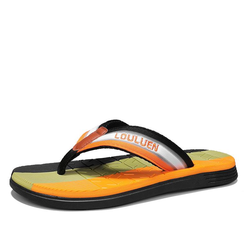 

Large size two-color pinch flip-flops off the shelves Outdoor men s casual slippers Fashion breathable beach slippers 39
