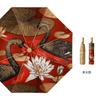 Three-fold parasol new gold glue digital brush sunscreen sun umbrella gold aluminum alloy skeleton pattern