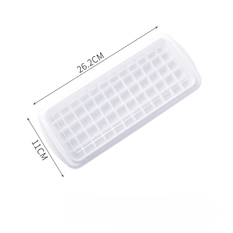 Eiswürfelschale, weiß, mit Deckel, selbstgemachte essbare Eiswürfelform, Silikon-Eisbox, Presse, einfache Freigabe, Heim-Eisbox