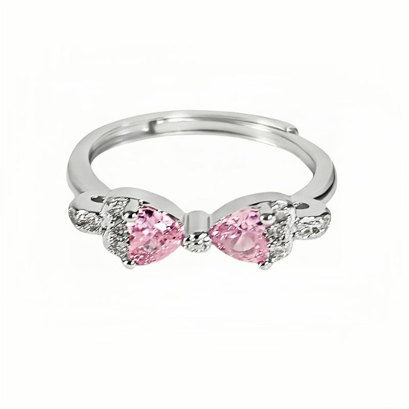 Geometric Light Luxury, High-End Sense, Thin Ring, Personalized Opening Ring, Simple Micro-Inlaid Flash Zircon, Super Fairy Ring, Female.