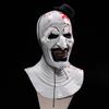 Horror Terrifier Art The Clown Mask Cosplay Creepy Bloody Demon Evil Joker Hat Latex Helmet Halloween Party Costume Props