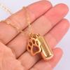 Gold & Silver Electroplated Stainless Steel Pet Cremation Pendant Necklace.