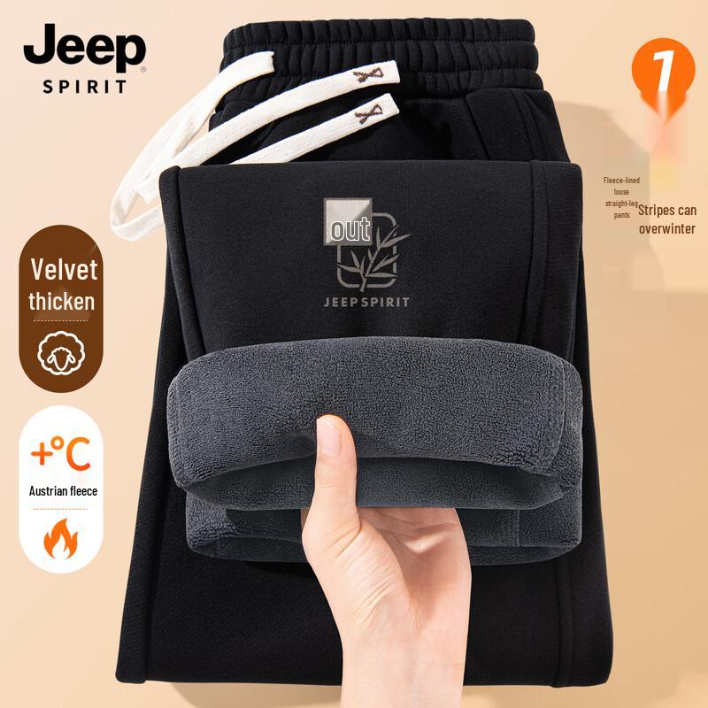 

JEEP SPIRIT Men s 2025 Fleece-Lined Casual Trousers L