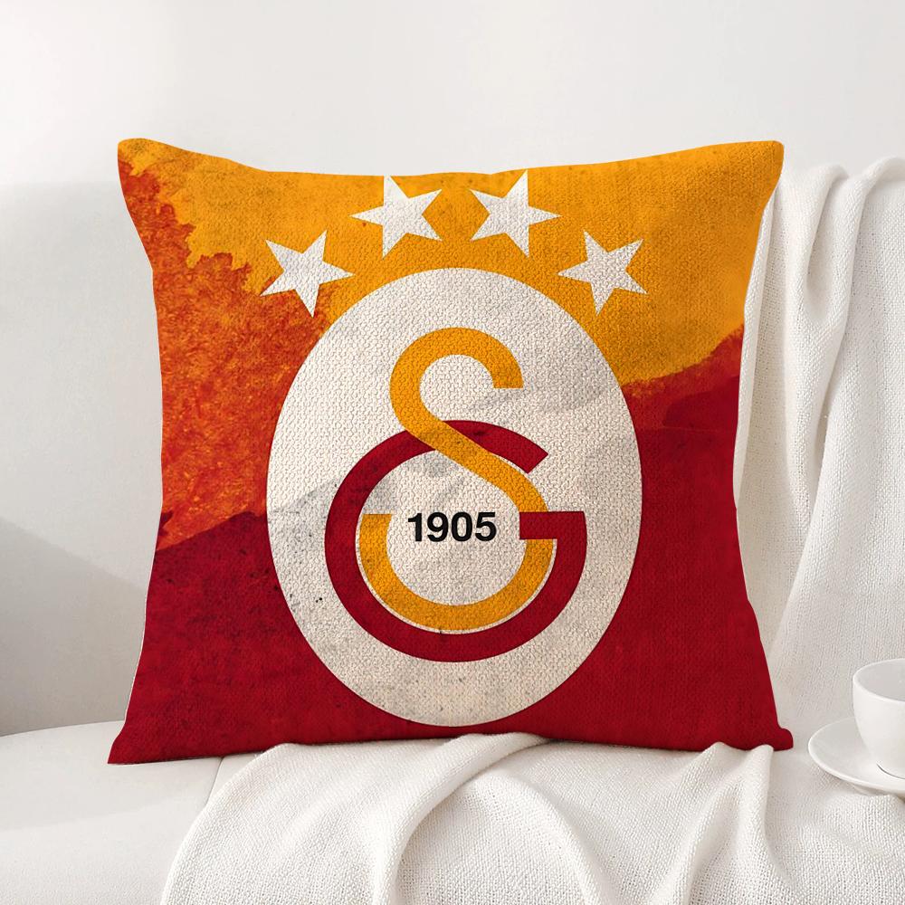Club Logo G-Galatasarays Pillow Case Natural Linen Organic Fabric Double-Sided Printing Breathable Perfect For Home Decor